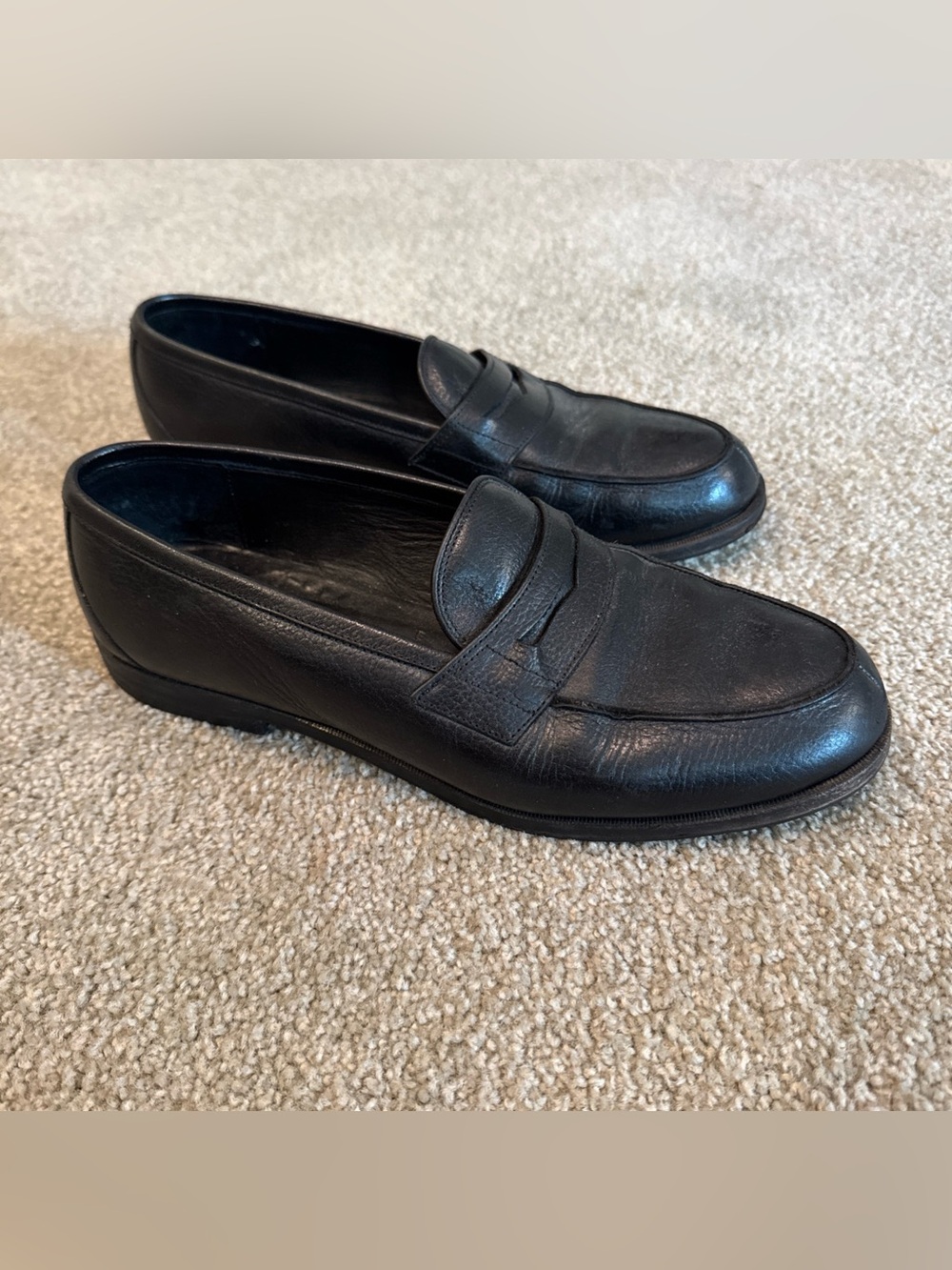 Cole Haan Men's Black Leather Penny Loafer Dress Shoes Size 9.5B